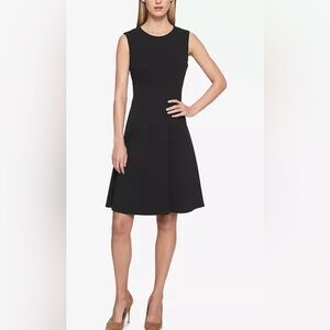 Tommy Hilfinger Black Fit and Flare Dress NWT Sz 12 Ret $99